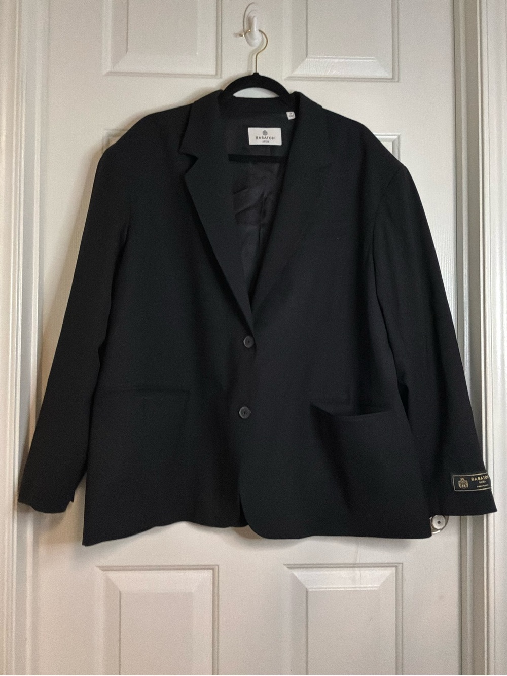 Babaton Black Oversized Single-Breasted Blazer